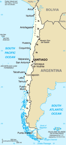 Mappa del Cile