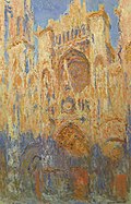 Rouenska stolnica, fasada (sončni zahod), harmonija v zlatu in modri barvi 1892-1894 Musée Marmottan Monet Pariz