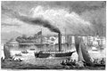 Robert Fulton'un Clermont isimli yandan çarklı buharlı gemisi