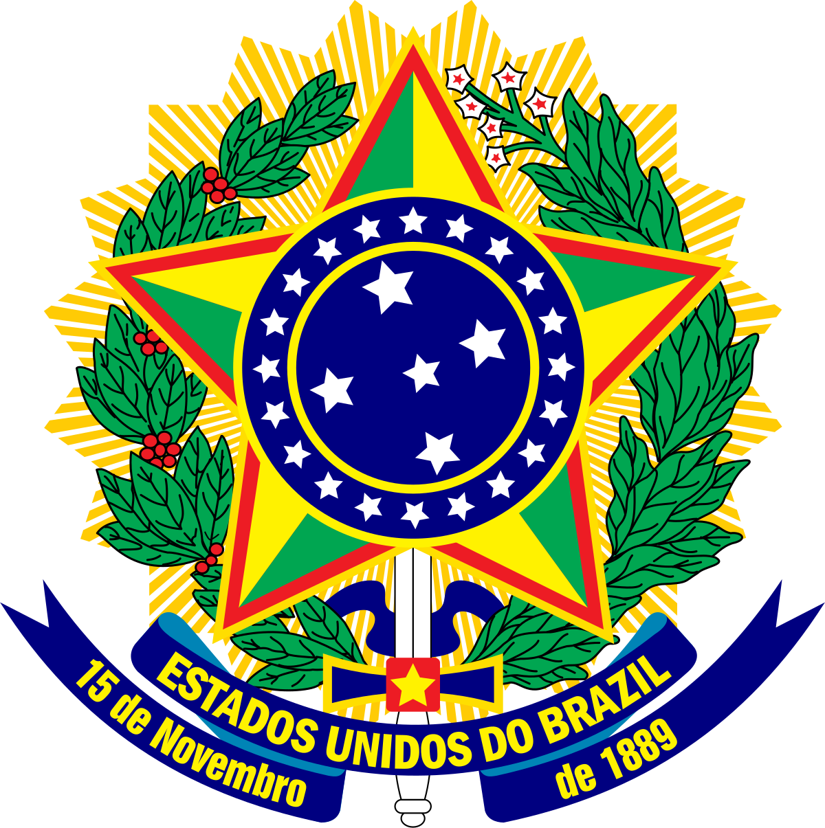 File:Brasão de Armas dos Estados Unidos do Brazil (Coleção das leis do  Brasil).png - Wikimedia Commons