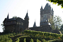 Vineyards at the Reichsburg Cochem Cochem Imperial castle, Moselle region, Germany.JPG