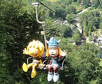 Coo (Stavelot) - Plopsa Coo, vue du parc ilmu depuis le télésiège (20).JPG