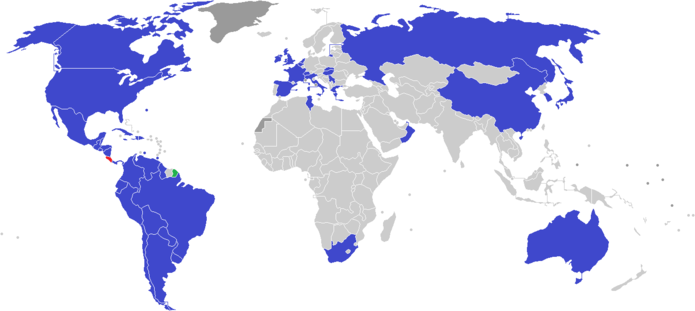 Map of the countries that have played at least one match against Costa Rica so far in the decade:
.mw-parser-output .legend{page-break-inside:avoid;break-inside:avoid-column}.mw-parser-output .legend-color{display:inline-block;min-width:1.25em;height:1.25em;line-height:1.25;margin:1px 0;text-align:center;border:1px solid black;background-color:transparent;color:black}.mw-parser-output .legend-text{}
Costa Rica
Teams that have already faced Costa Rica
Teams that are scheduled to face Costa Rica in the future
Non-FIFA team that has faced Costa Rica Costa Rica national football team match-ups (2010-19).png