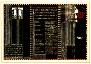 A menu from Miss Cranston's tea room at the exhibition. Cranston's exhibition cafe.jpg