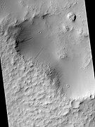 Galdakao Crater,as seen by HiRISE. Click on image to see Dark Slope Streaks.