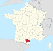 Plasseringa til Aude i Frankrike