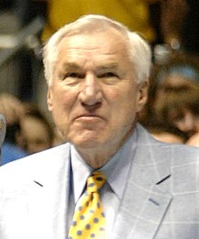 Smith at a North Carolina game in 2007 DeanSmithcropped2.jpg
