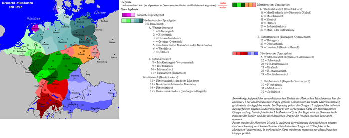 Duitse lehçesi sinds 1945