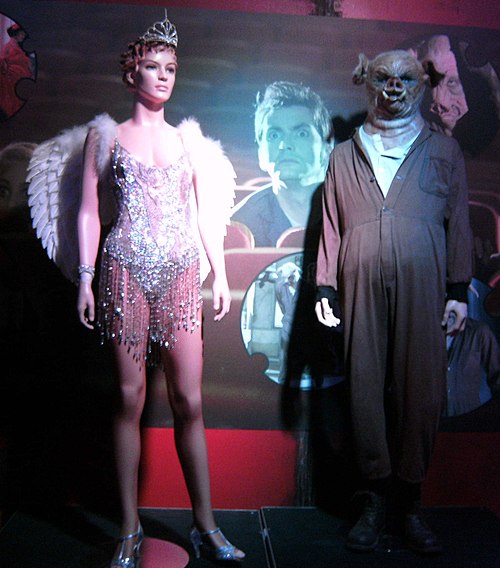 The showgirl costume and Pig Slaves as shown at the Doctor Who Experience.