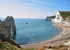 Durdle Door, to the west of Lulworth Cove