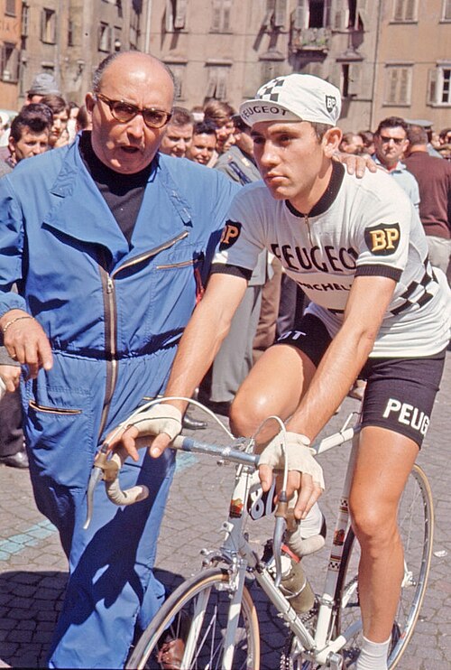 At the 1967 Giro d'Italia Merckx won his first Grand Tour stages on the way to finishing ninth overall.