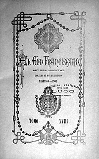 El Eco Franciscano, revista, Colegio de San Francisco, Santiago 1901, tomo XVIII.jpg