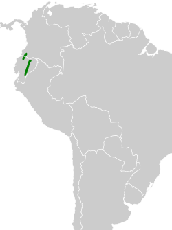 Distribución geográfica del fiofío de Coopmans.