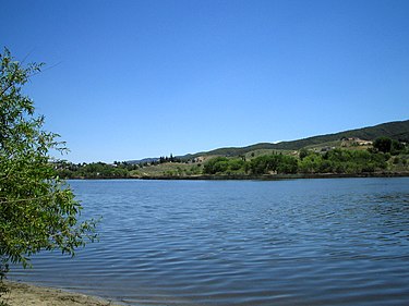 Elizabeth Lake is one of numerous sag ponds along the San Andreas Fault. Elizabeth Lake-kmf.JPG