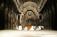 The 5th-century Buddhist vishvakarma cave at Ellora, Maharashtra