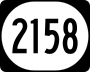 Kentucky Route 2158 marker