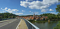 Blick auf Eltmann mit Wallburg und Mainbrücke