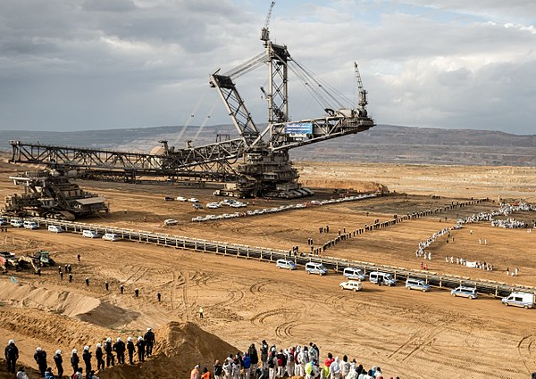 The giant bucket-wheel excavators in the German Rhineland coal mines are among the world's biggest land vehicles.