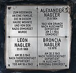 Memorial stone for Alexander, Leon and Broncia Nagler.JPG