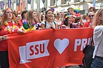 SSU vid Europride-paraden i Stockholm, den 4 augusti 2018.