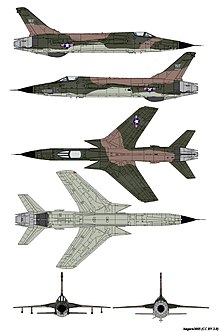 Drawings of Republic F-105 Thunderchief
