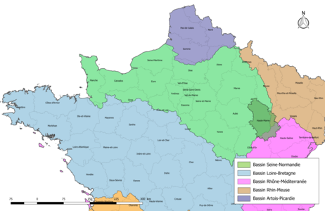 Le département de la Haute-Marne est découpé en trois bassins hydrographiques : Seine-Normandie, Grand Est et Rhône-Méditerranée-Corse.