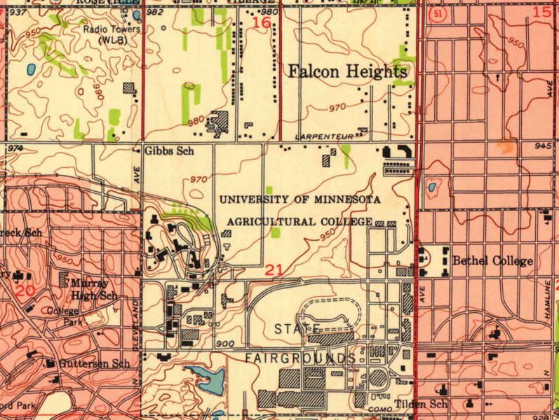 File:Falcon Heights, Minnesota, map (1951).png