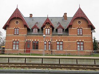 Faxe Ladeplads Station, closer view.