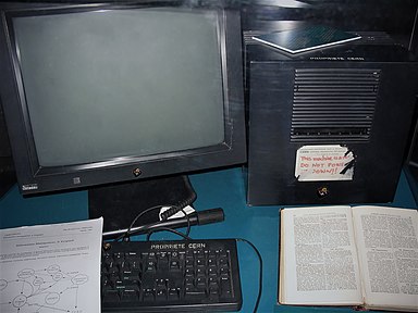 The first server for the World Wide Web ran on NeXTSTEP, based on BSD. First Web Server.jpg
