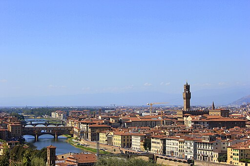 Piazzale Michelangelo, con veduta del Ponte Vecchio e di Palazzo Vecchio