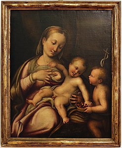 Madonna col bambino e san giovannino (attribution), église San Giacomo Apostolo dei Domenicani, Forli.