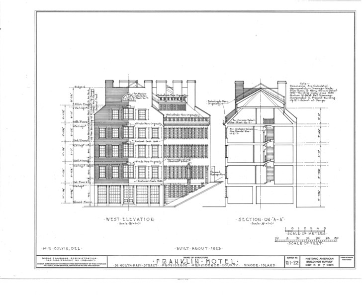 File:Franklin House Hotel, 32 Market Square, Providence, Providence County, RI HABS RI,4-PROV,27- (sheet 5 of 7).tif