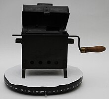 Free standing tin coffee roaster