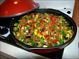 Cooking: Preparing food for consumption by the application of heat