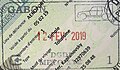 Exit stamp issued at Meyo Kye in an Israeli passport