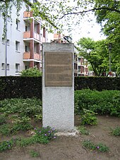 Gedenkstein für den ehemaligen jüdischen Friedhof Hamburg Grindel