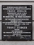 Franz Zeidler - Gedenktafel