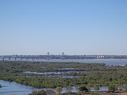General Belgrano Bridge seen from Barranqueras' silos.jpg