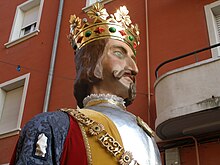 El rey Europeo, que junto con la reina, convenció al ayuntamiento para crear los Gigantes de Pamplona para los Sanfermines de 1860