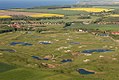 Aerial view of Golf course Golfplatz Wittenbeck at the Baltic Sea, Mecklenburg, Germany