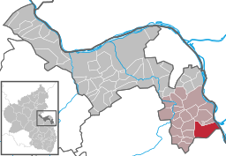 Läget för Guntersblum i Landkreis Mainz-Bingen