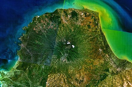 The satellite view of Mount Muria