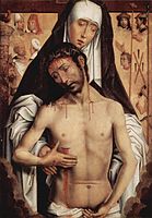 Hans Memling. Vergine che mostra il Cristo dolente