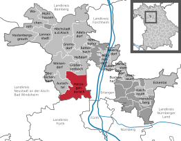 Kaart van Herzogenaurach