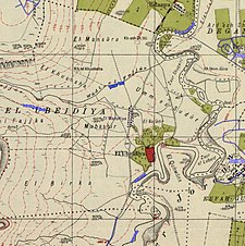 Serie di mappe storiche per l'area di al-Manshiyya, Tiberiade (anni '40 con sovrapposizione moderna) .jpg