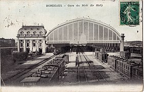 La verrière de la gare, vers 1908.