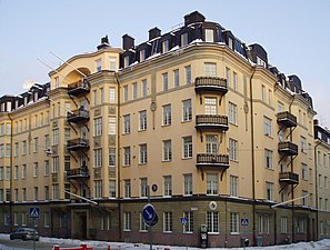 Kvarteret Gnistan, Kommendörsgatan 35 / Grevgatan, arkitekt Hagström & Ekman (1907).