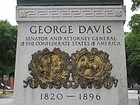 Front inscription and artwork, including the seal of the defeated Confederacy. Igeorgedavis4.jpg