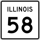 Illinois Route 58 marker