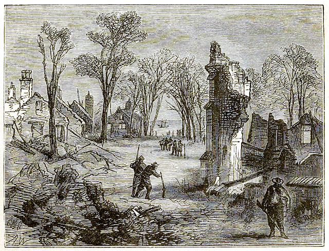 Ruins of Jamestown (1878 engraving).